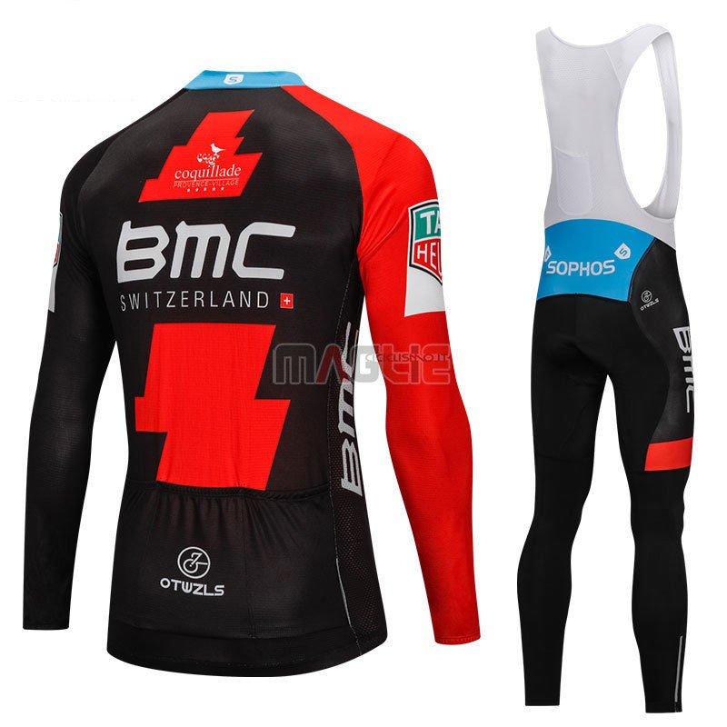 Maglia BMC Manica Lunga 2018 Rosso e Nero - Clicca l'immagine per chiudere